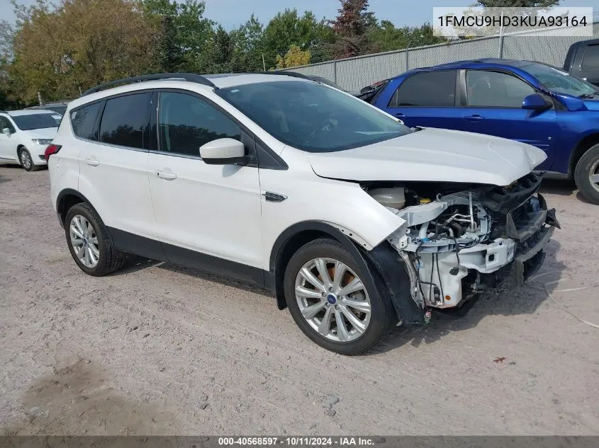 2019 Ford Escape Sel VIN: 1FMCU9HD3KUA93164 Lot: 40568597