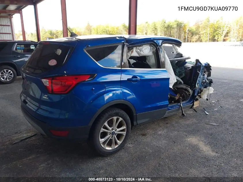 1FMCU9GD7KUA09770 2019 Ford Escape Se