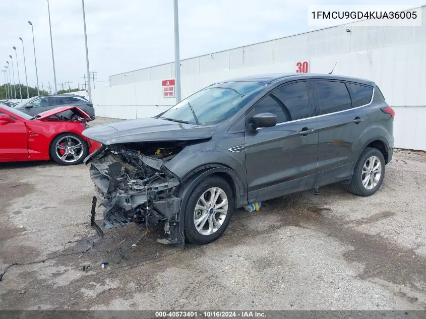 2019 Ford Escape Se VIN: 1FMCU9GD4KUA36005 Lot: 40573401