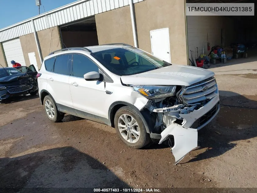 1FMCU0HD4KUC31385 2019 Ford Escape Sel