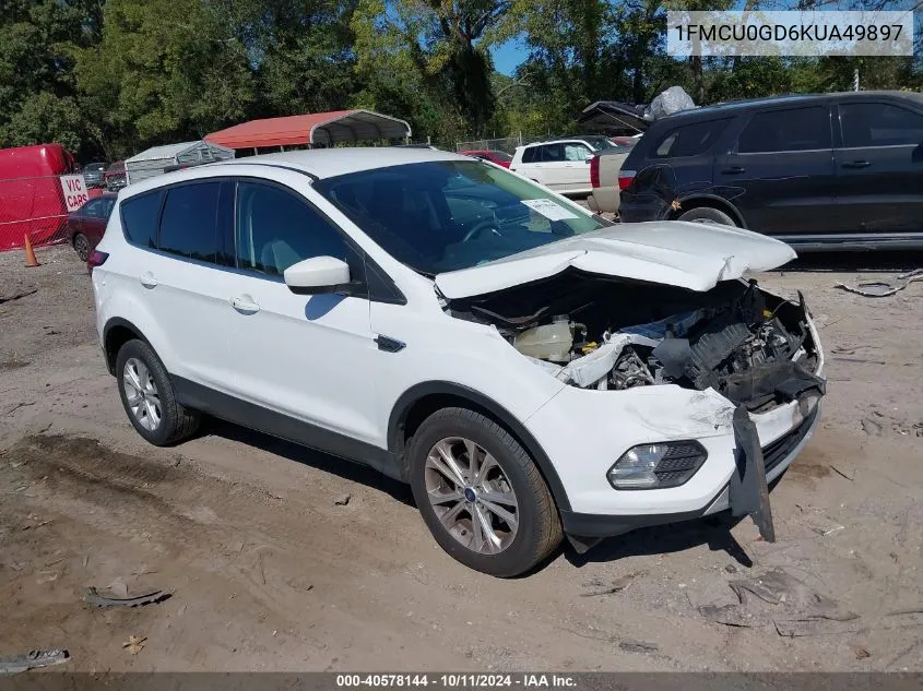 2019 Ford Escape Se VIN: 1FMCU0GD6KUA49897 Lot: 40578144