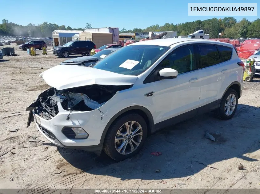 2019 Ford Escape Se VIN: 1FMCU0GD6KUA49897 Lot: 40578144