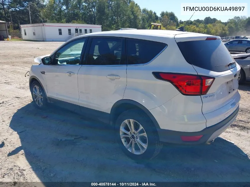 2019 Ford Escape Se VIN: 1FMCU0GD6KUA49897 Lot: 40578144