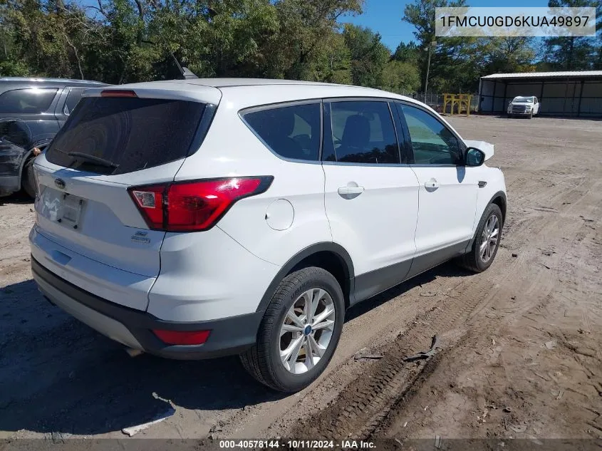 2019 Ford Escape Se VIN: 1FMCU0GD6KUA49897 Lot: 40578144