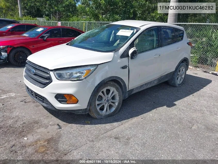 2019 Ford Escape Se VIN: 1FMCU0GD1KUC46282 Lot: 40601195