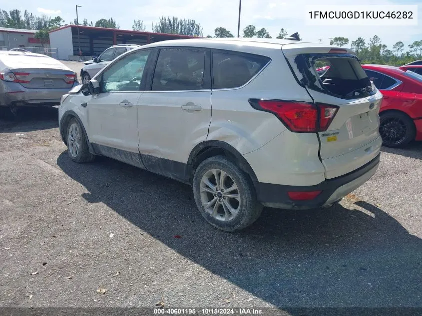 2019 Ford Escape Se VIN: 1FMCU0GD1KUC46282 Lot: 40601195