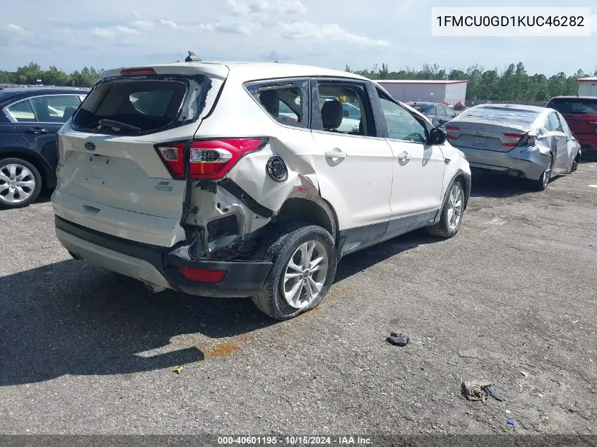 2019 Ford Escape Se VIN: 1FMCU0GD1KUC46282 Lot: 40601195