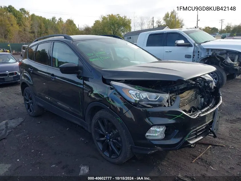 2019 Ford Escape Se VIN: 1FMCU9GD8KUB42148 Lot: 40602777