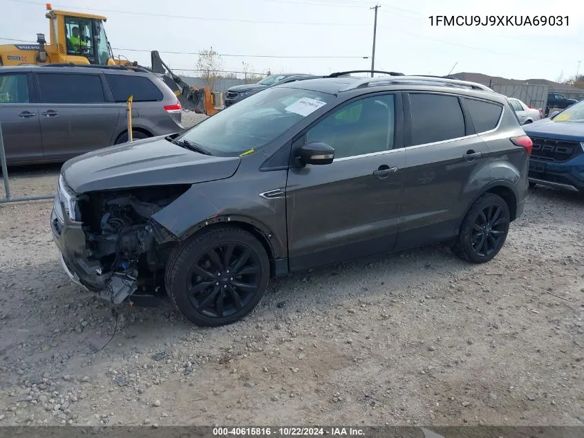 2019 Ford Escape Titanium VIN: 1FMCU9J9XKUA69031 Lot: 40615816