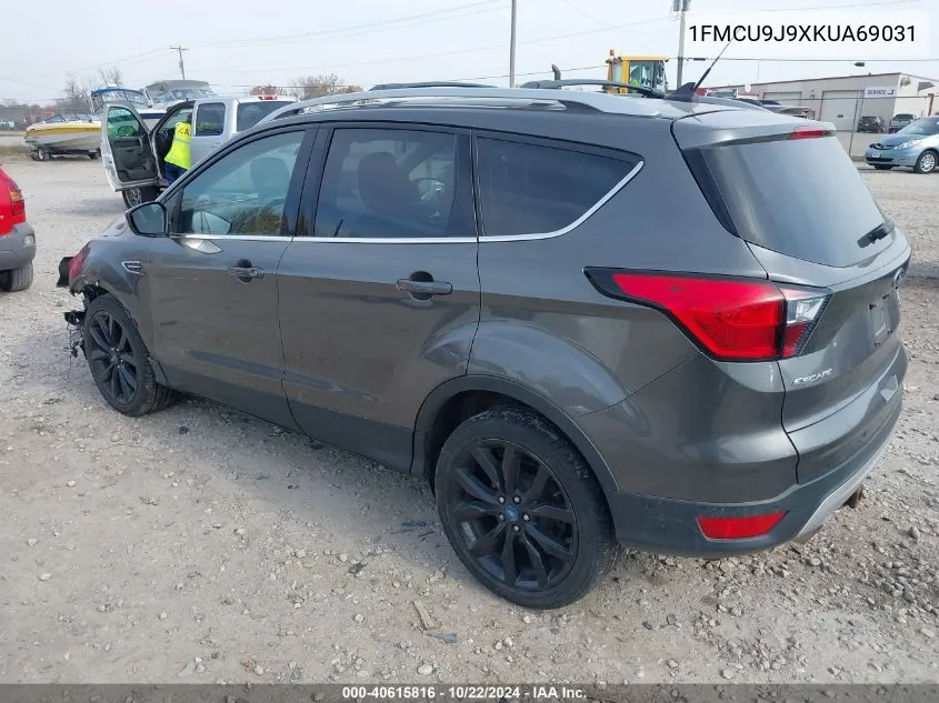 2019 Ford Escape Titanium VIN: 1FMCU9J9XKUA69031 Lot: 40615816