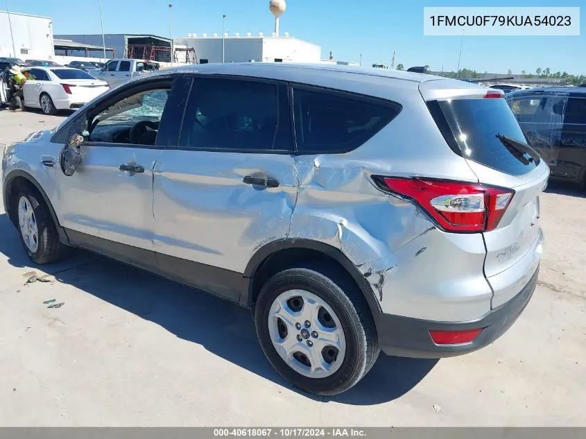 2019 Ford Escape S VIN: 1FMCU0F79KUA54023 Lot: 40618067