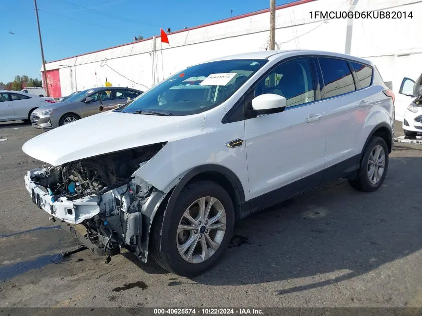 2019 Ford Escape Se VIN: 1FMCU0GD6KUB82014 Lot: 40625574