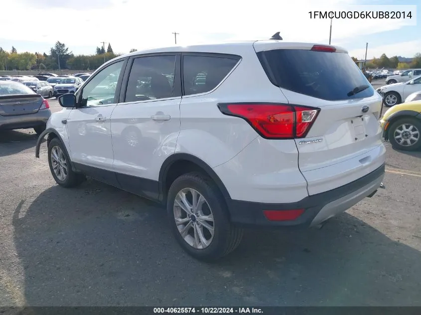 2019 Ford Escape Se VIN: 1FMCU0GD6KUB82014 Lot: 40625574