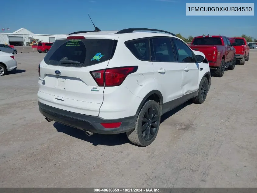 2019 Ford Escape Se VIN: 1FMCU0GDXKUB34550 Lot: 40636859