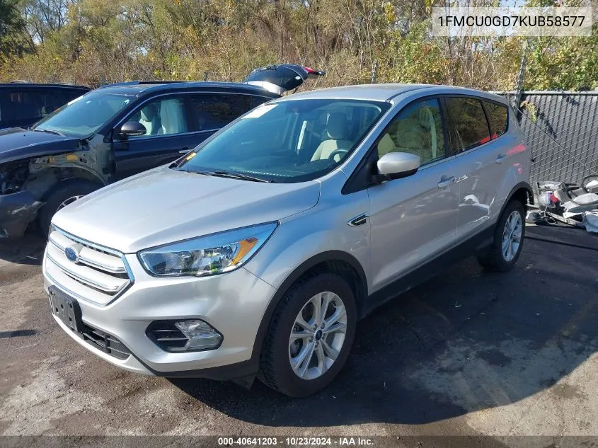 2019 Ford Escape Se VIN: 1FMCU0GD7KUB58577 Lot: 40641203