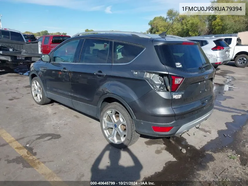 2019 Ford Escape Titanium VIN: 1FMCU0J93KUA79394 Lot: 40645799