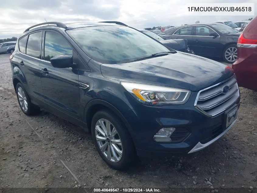 2019 Ford Escape Sel VIN: 1FMCU0HDXKUB46518 Lot: 40649547