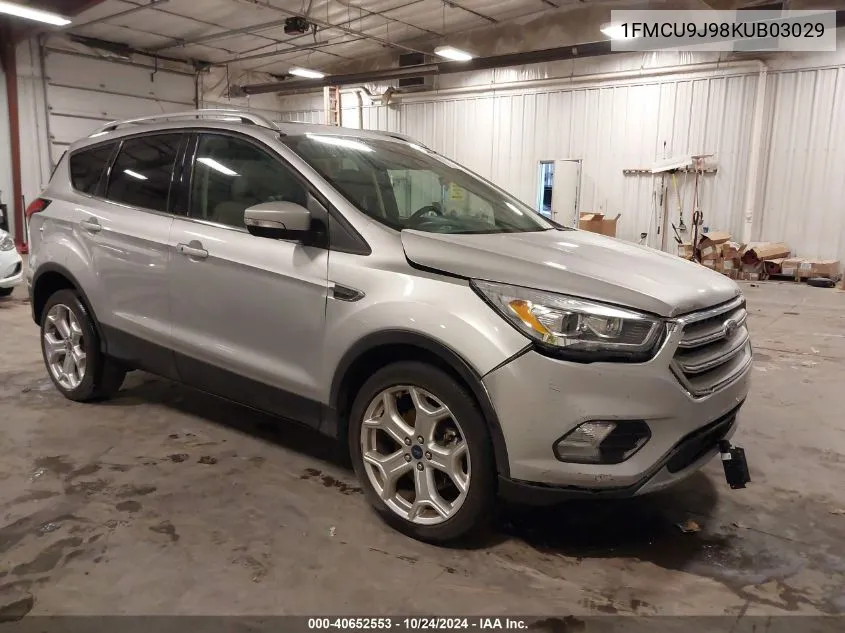 2019 Ford Escape Titanium VIN: 1FMCU9J98KUB03029 Lot: 40652553