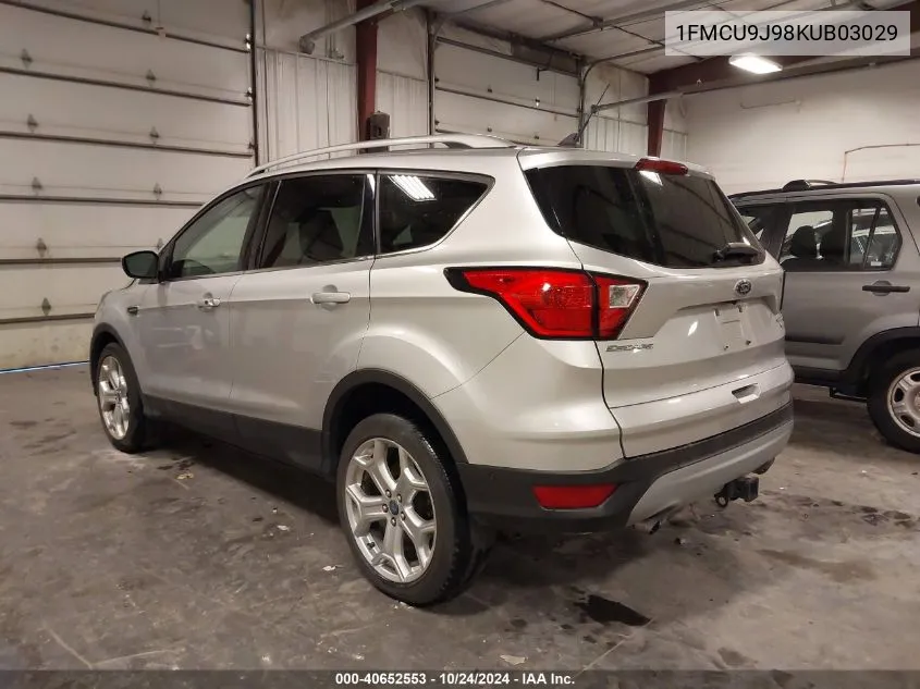 2019 Ford Escape Titanium VIN: 1FMCU9J98KUB03029 Lot: 40652553