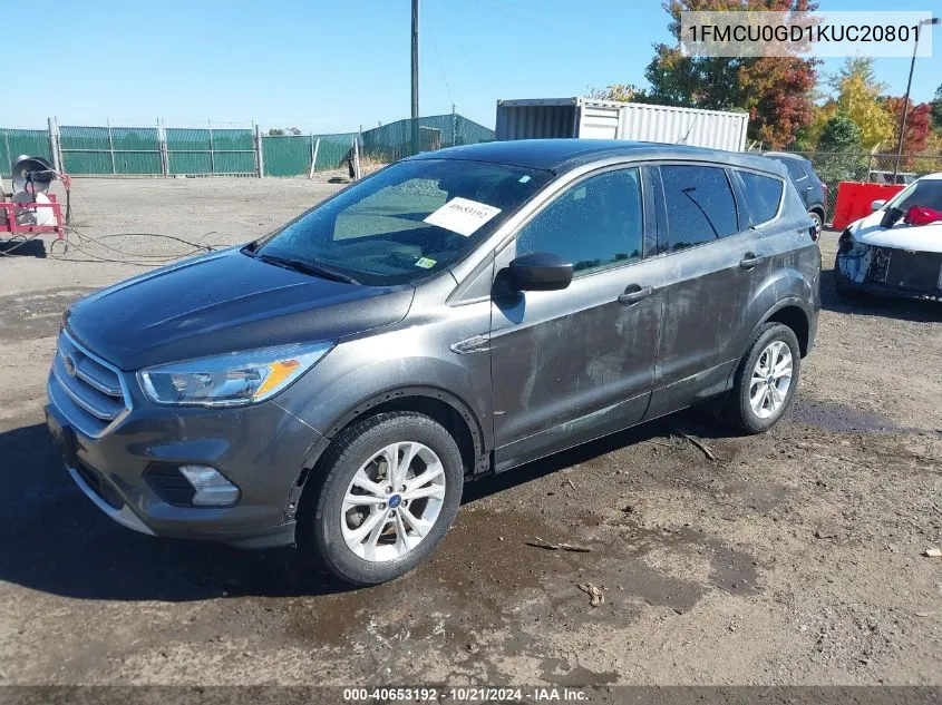 2019 Ford Escape Se VIN: 1FMCU0GD1KUC20801 Lot: 40653192