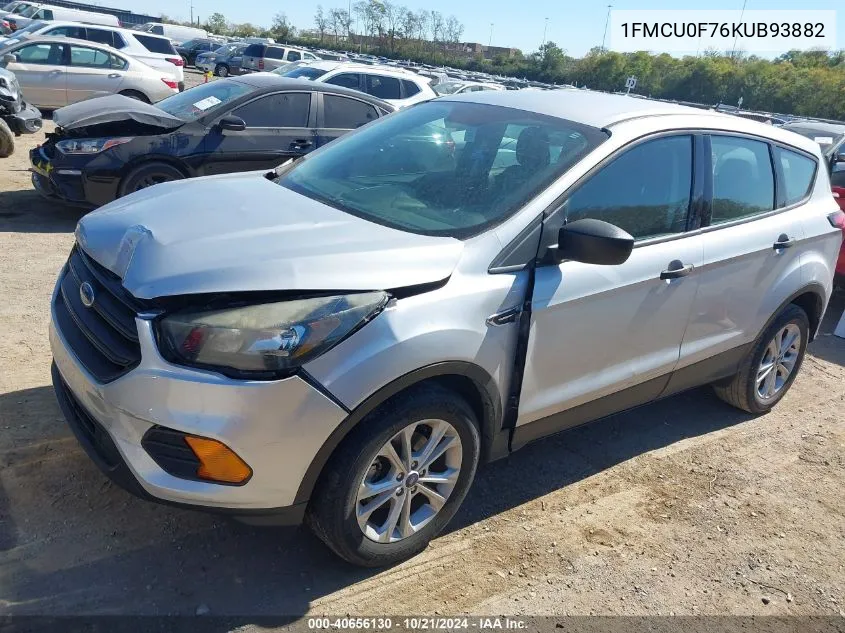 2019 Ford Escape S VIN: 1FMCU0F76KUB93882 Lot: 40656130