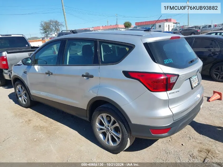 2019 Ford Escape S VIN: 1FMCU0F76KUB93882 Lot: 40656130