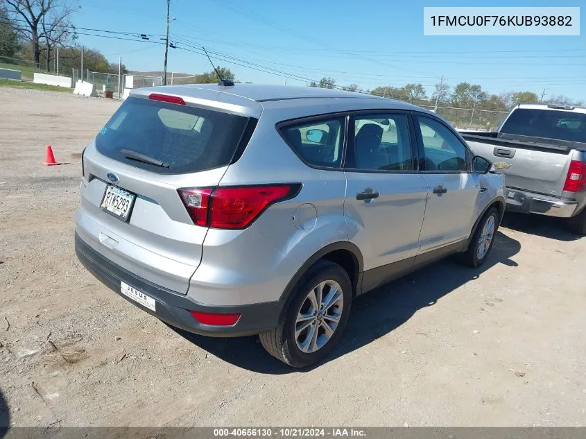 2019 Ford Escape S VIN: 1FMCU0F76KUB93882 Lot: 40656130