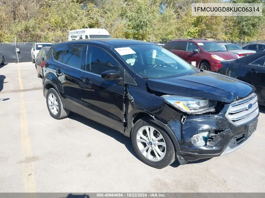 2019 Ford Escape Se VIN: 1FMCU0GD8KUC06314 Lot: 40664694