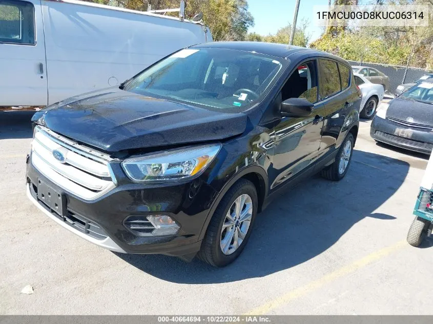 2019 Ford Escape Se VIN: 1FMCU0GD8KUC06314 Lot: 40664694