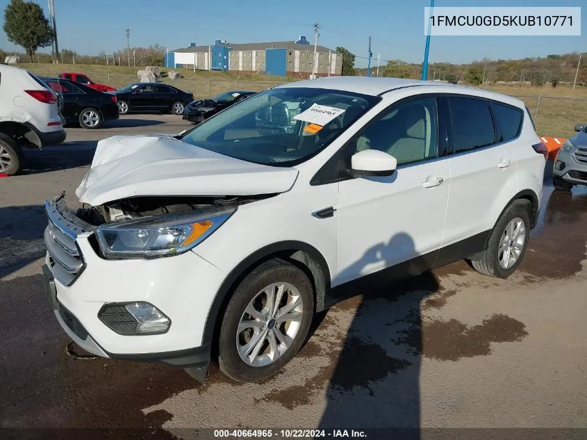 2019 Ford Escape Se VIN: 1FMCU0GD5KUB10771 Lot: 40664965