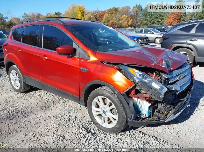 2019 Ford Escape Sel VIN: 1FMCU9HD2KUA73407 Lot: 40668454