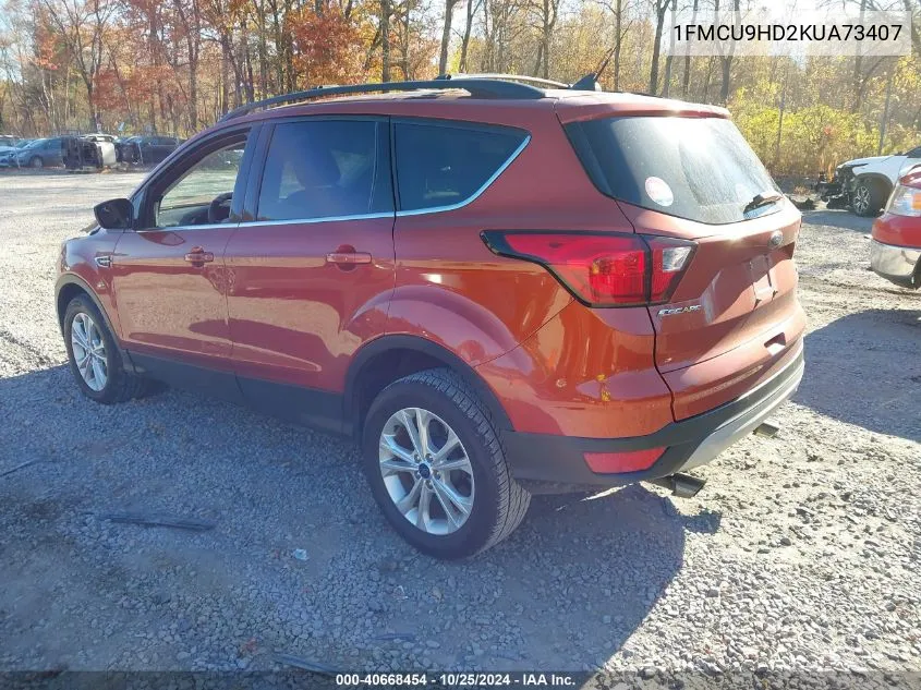 2019 Ford Escape Sel VIN: 1FMCU9HD2KUA73407 Lot: 40668454