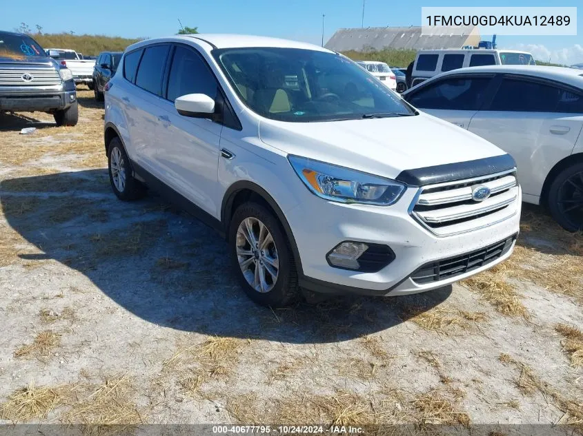 2019 Ford Escape Se VIN: 1FMCU0GD4KUA12489 Lot: 40677795