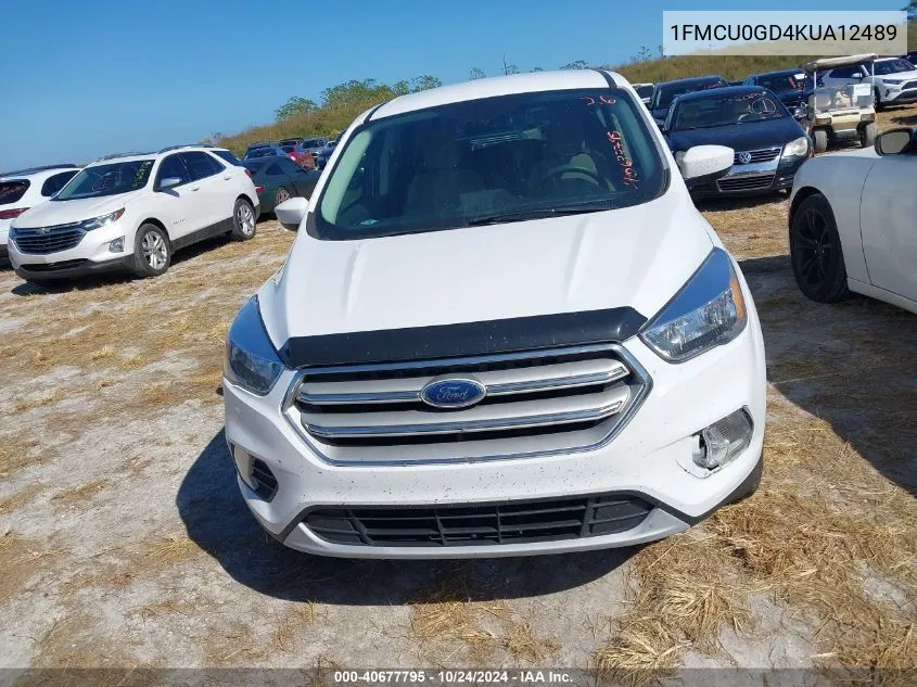 2019 Ford Escape Se VIN: 1FMCU0GD4KUA12489 Lot: 40677795