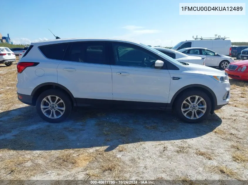 2019 Ford Escape Se VIN: 1FMCU0GD4KUA12489 Lot: 40677795