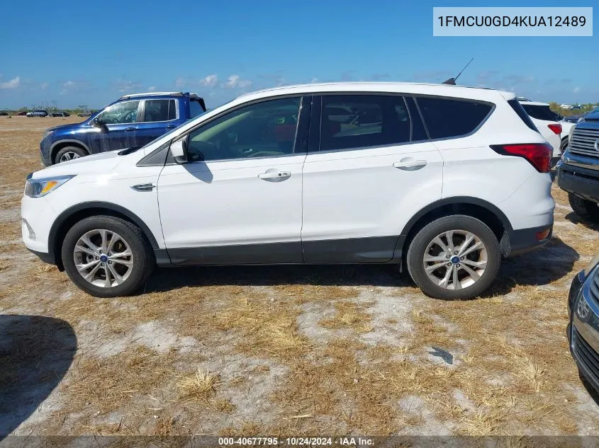 2019 Ford Escape Se VIN: 1FMCU0GD4KUA12489 Lot: 40677795