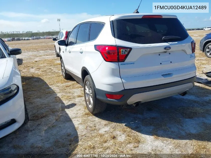 2019 Ford Escape Se VIN: 1FMCU0GD4KUA12489 Lot: 40677795