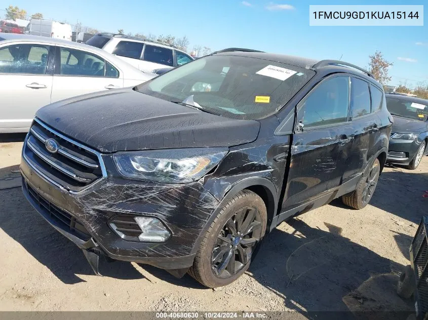 2019 Ford Escape Se VIN: 1FMCU9GD1KUA15144 Lot: 40680630