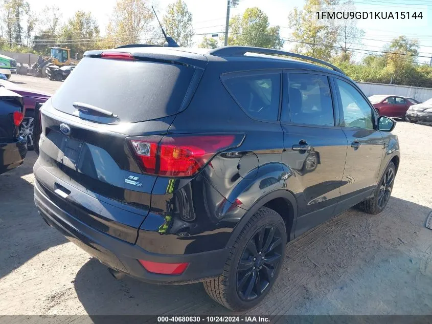 2019 Ford Escape Se VIN: 1FMCU9GD1KUA15144 Lot: 40680630