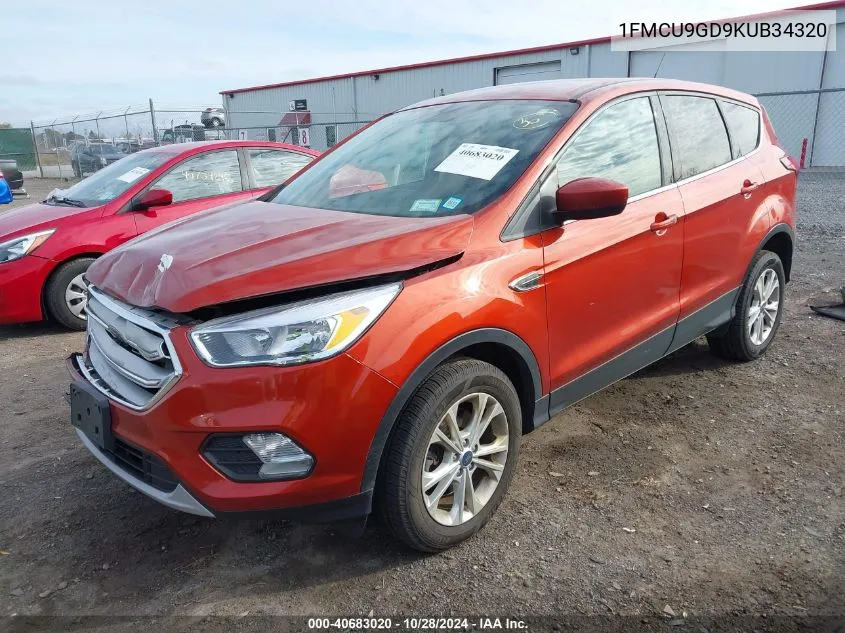 2019 Ford Escape Se VIN: 1FMCU9GD9KUB34320 Lot: 40683020