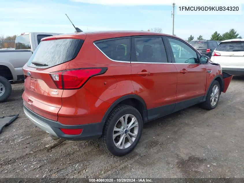 2019 Ford Escape Se VIN: 1FMCU9GD9KUB34320 Lot: 40683020