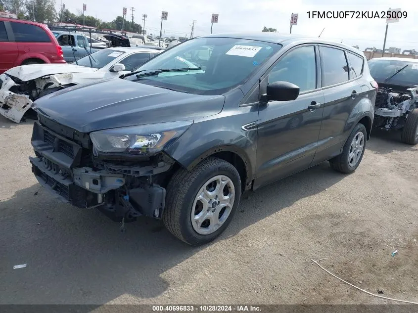 2019 Ford Escape S VIN: 1FMCU0F72KUA25009 Lot: 40696833