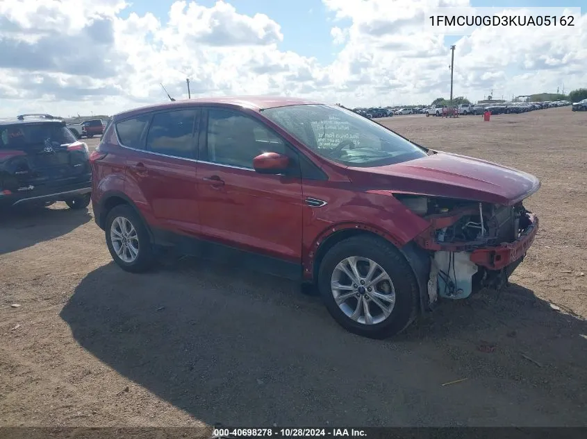 2019 Ford Escape Se VIN: 1FMCU0GD3KUA05162 Lot: 40698278