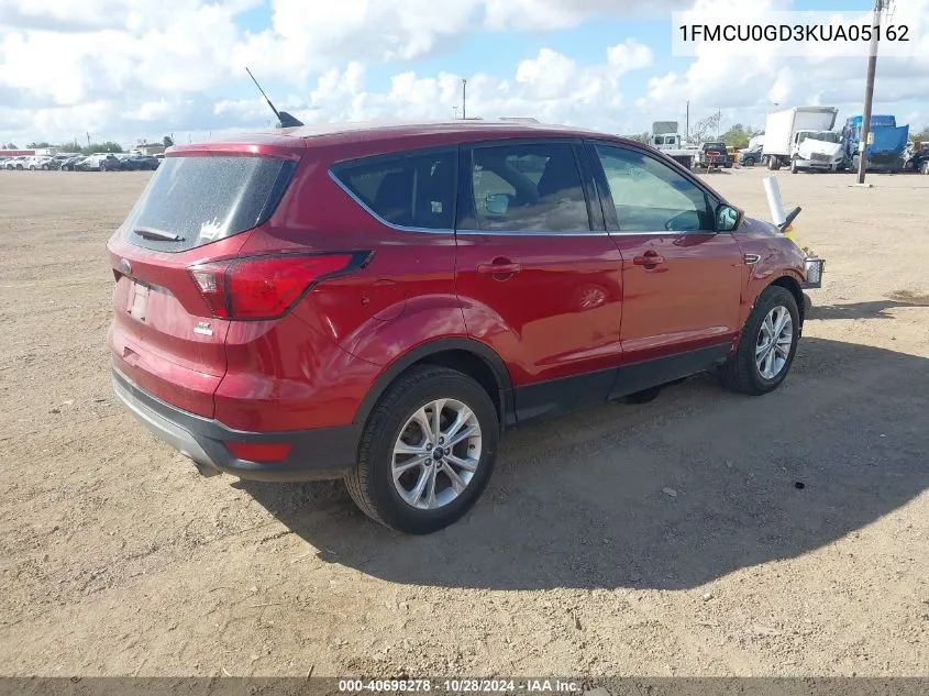 2019 Ford Escape Se VIN: 1FMCU0GD3KUA05162 Lot: 40698278