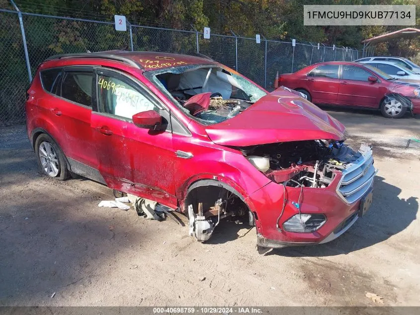 2019 Ford Escape Sel VIN: 1FMCU9HD9KUB77134 Lot: 40698759