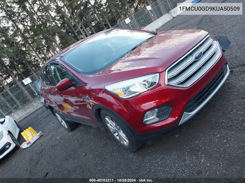 2019 Ford Escape Se VIN: 1FMCU0GD9KUA50509 Lot: 40703211