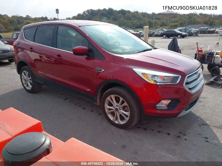 2019 Ford Escape Se VIN: 1FMCU9GD5KUA01828 Lot: 40706022