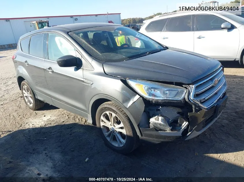 2019 Ford Escape Se VIN: 1FMCU0GD8KUB49404 Lot: 40707478