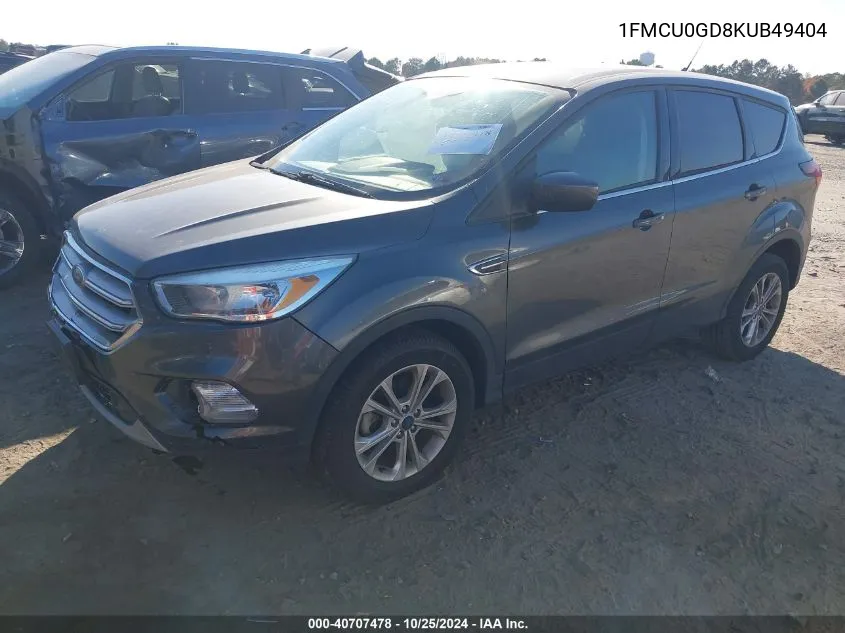 2019 Ford Escape Se VIN: 1FMCU0GD8KUB49404 Lot: 40707478