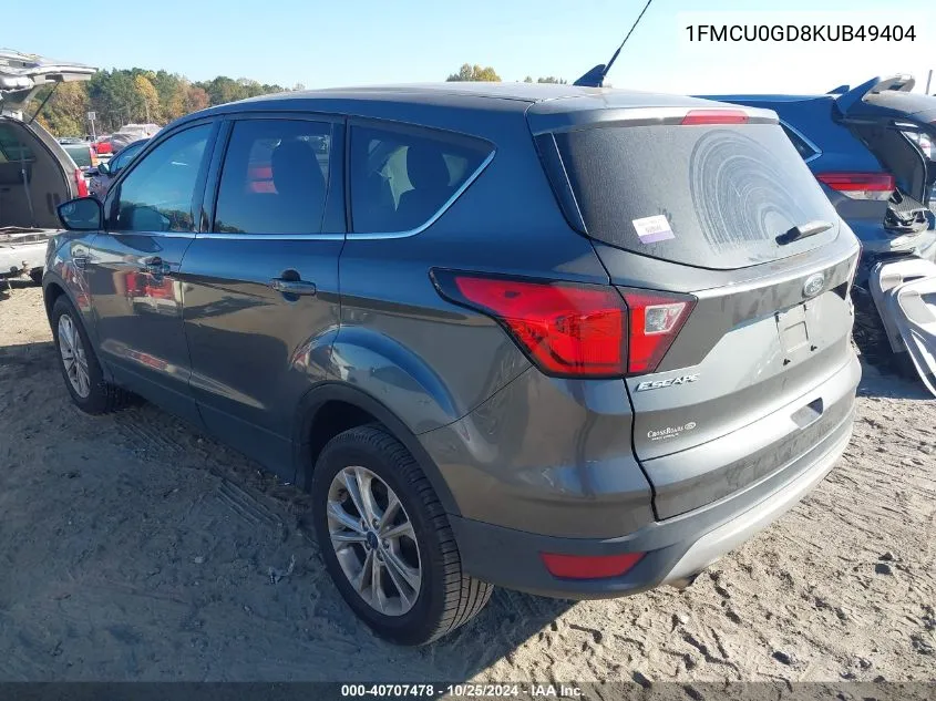 2019 Ford Escape Se VIN: 1FMCU0GD8KUB49404 Lot: 40707478